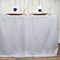 6 ft SILVER FITTED POLYESTER TABLE COVER Light Gray Party Tradeshow Tablecloths